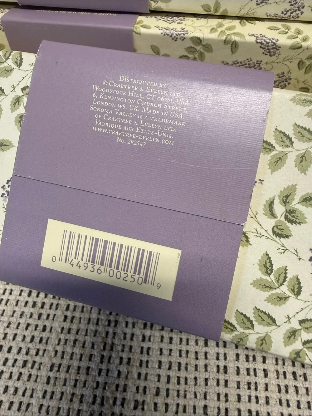 Set Of 3 Crabtree & Evelyn Sonoma Valley Scented Drawer Lining Paper Rare